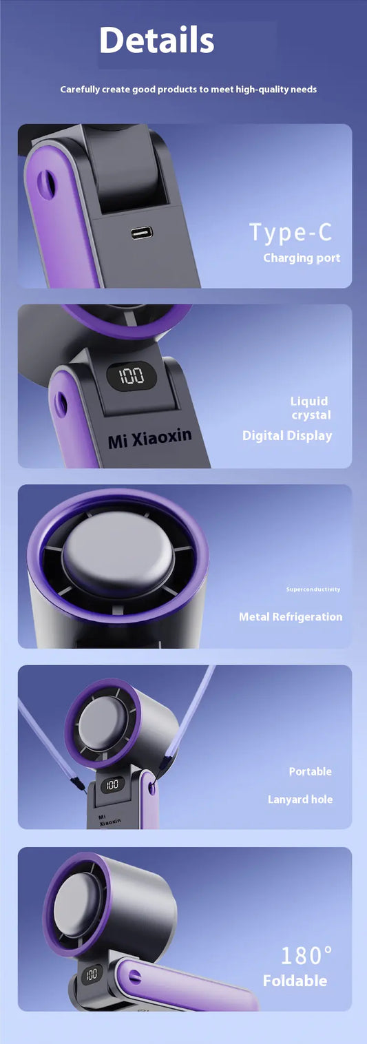 Compact Turbo Chill Handheld Fan